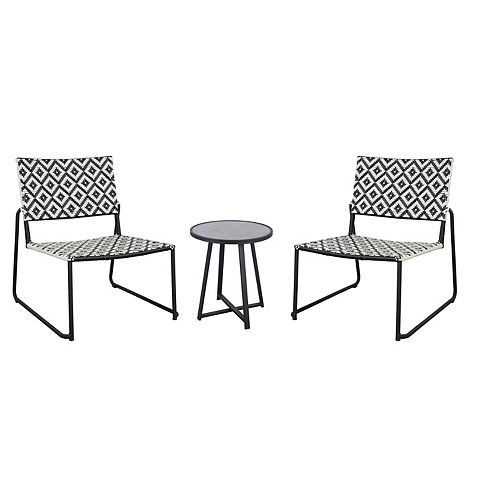 3-Piece Wicker Outdoor Bistro Set