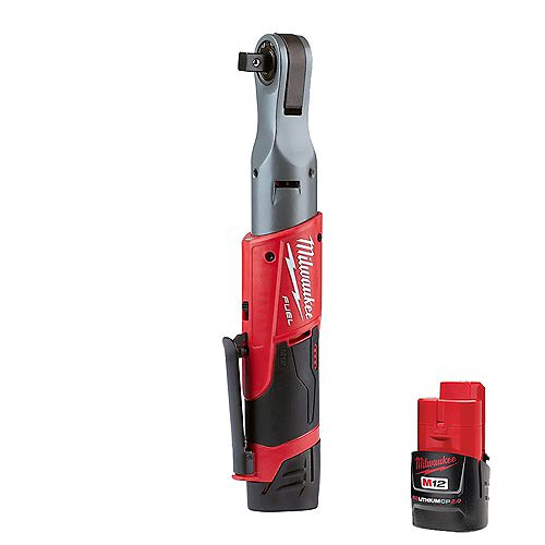 M12 FUEL 12-Volt Lithium-Ion Brushless Cordless 1/2 in. Ratchet Kit W/ (2) 2.0Ah Batteries & Charger