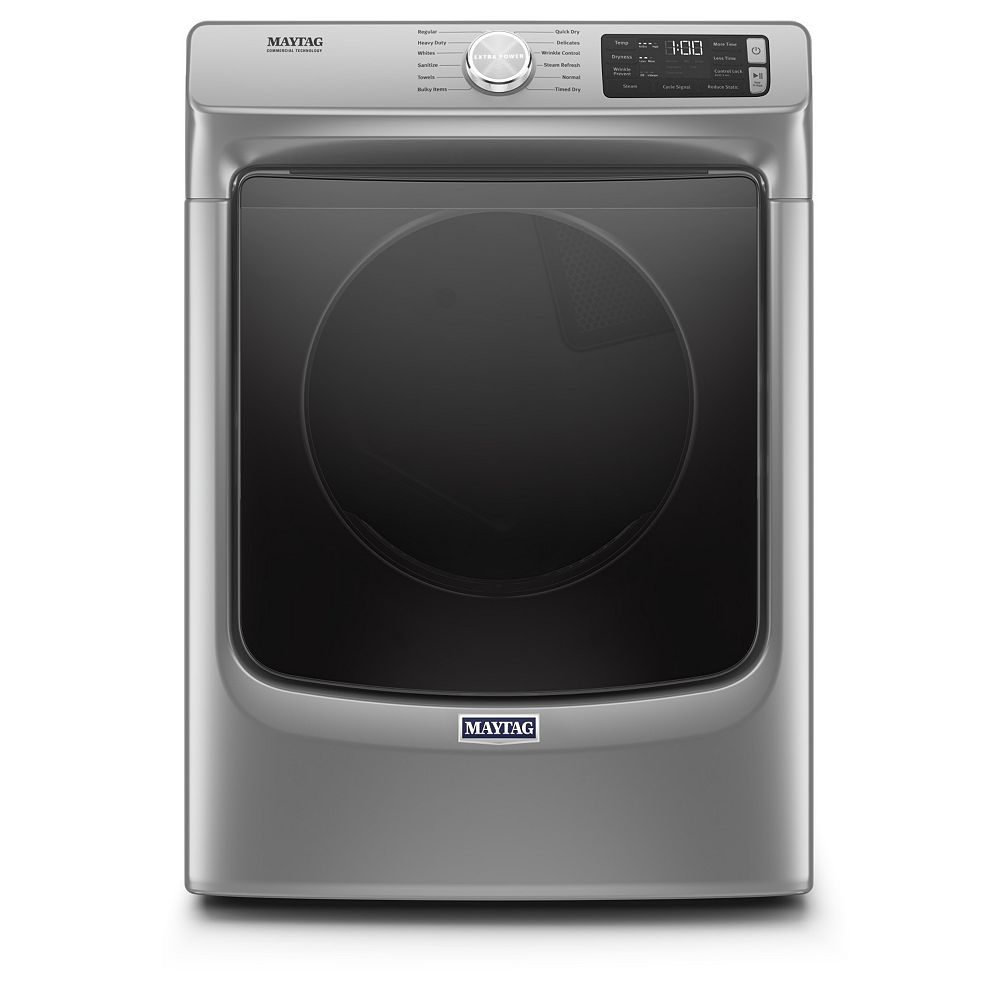 Maytag 7.3 cu. ft. Front Load Electric Dryer in Chrome Shadow ENERGY