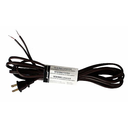 Atron Lamp Cord 15 ft. W/Plug