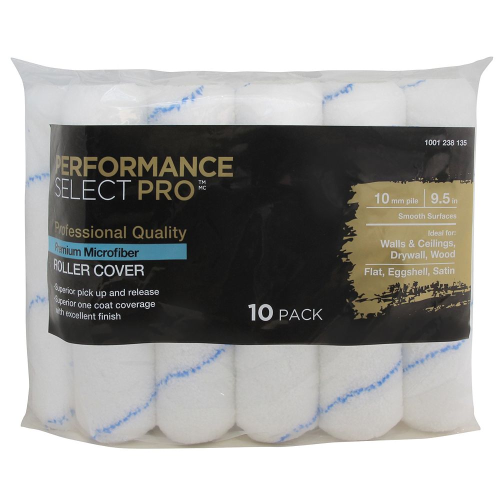 Performance Select Pro 9.5 inch x 3/8 inch Premium Microfiber Rollers