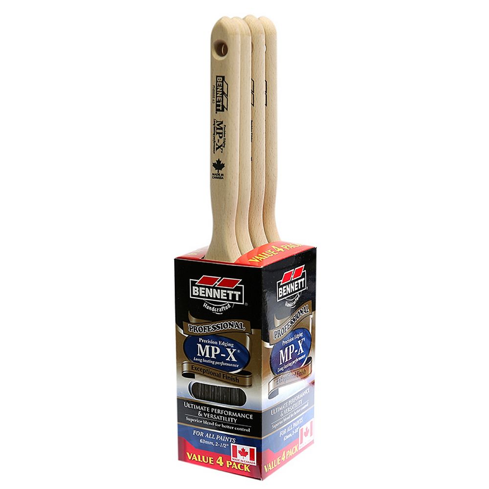 4 Pack Polyester/Nylon Paint Brushes, 63MM The Home Depot Canada