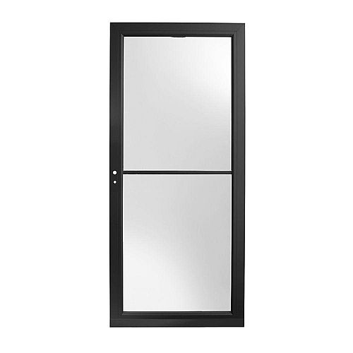 3000 Series 36-Inch Full View Retractable Storm Door In Black Left Hand