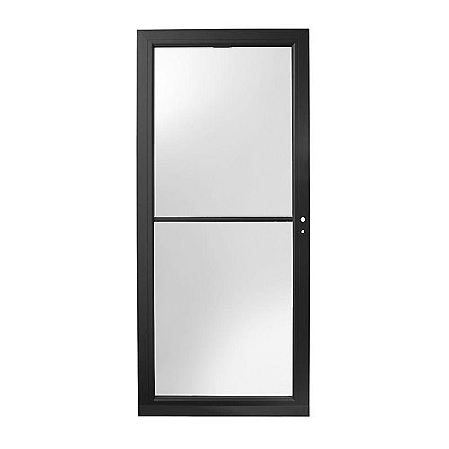 3000 Series 36-Inch Full View Retractable Storm Door In Black Right Hand