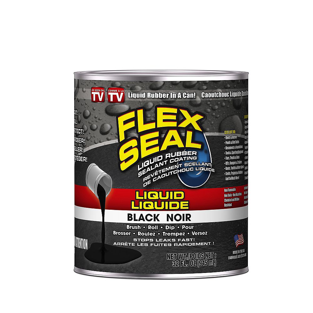 Flex Seal Black 32 Oz Liquid Rubber Sealant Coating The Home Depot Canada 32 Oz Liquid Rubber Sealant Coating