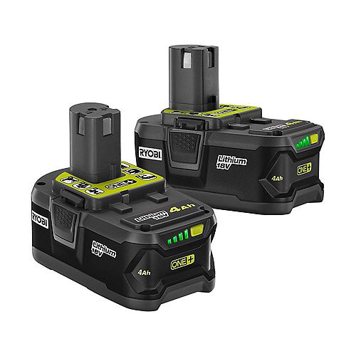 18V ONE+ Lithium-Ion Battery Pack 4.0 Ah (2-Pack)