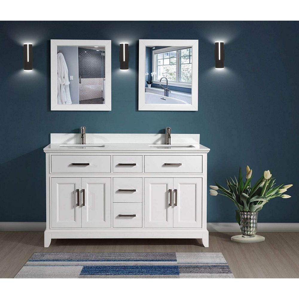 Vanity Art Genoa 72 Inch In White With Double Basin Top Phoenix Sto The Home Depot Canada Vanity Art Genoa 72 Inch In, 72 Inch Vanity Top Double Sink White