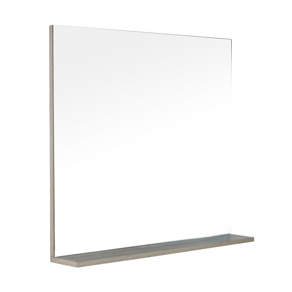 Lukx Modo David 32 Inch Bathroom Vanity Mirror With Shelf In The Colour Urban The Home Depot Canada Lukx Modo David 32 Inch Bathroom Vanity Mirror With Shelf In The Colour Urban The Home Depot Canada