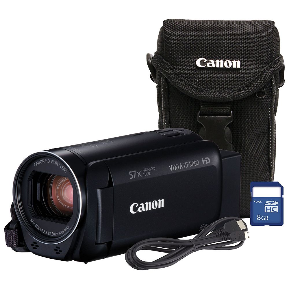 Canon Vixia Hf R800 Camcorder Bundle With Case And 8gb Sd Card The Home Depot Canada