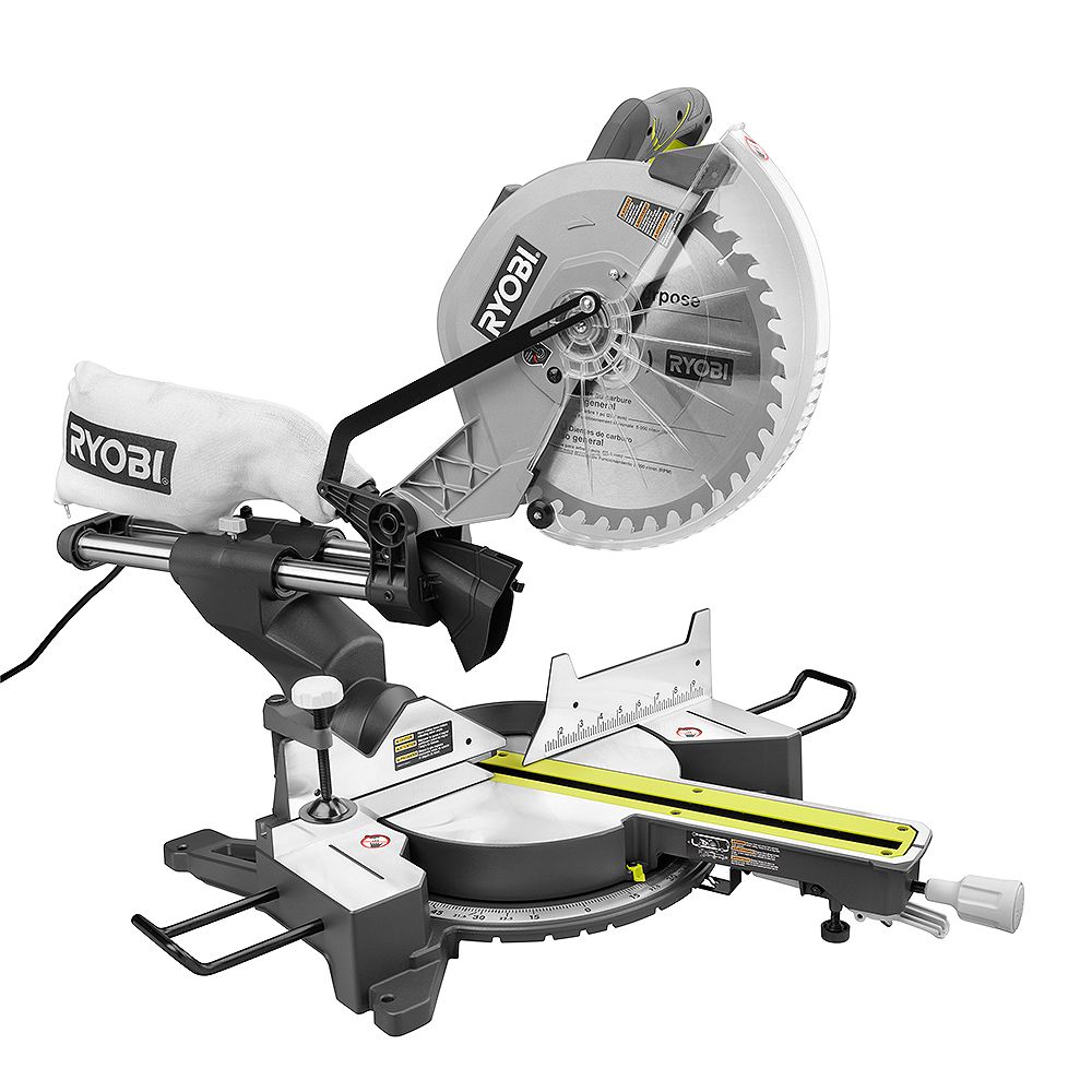 RYOBI 15 Amp 12 Inch Sliding Compound Mitre Saw The Home Depot Canada