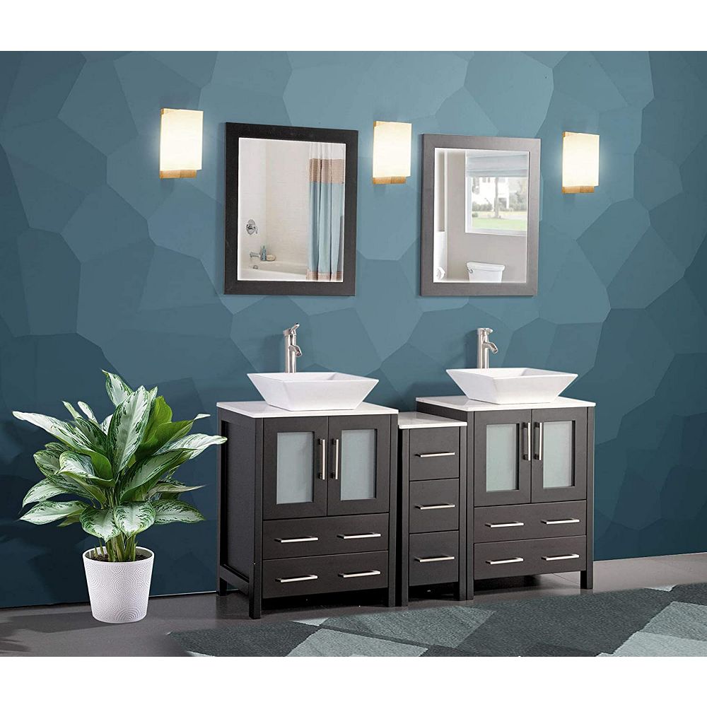 Vanity Art Ravenna 60 Inch Bathroom Vanity In Espresso With Double Basin Vanity Top In Whi The Home Depot Canada Vanity Art Ravenna 60 Inch Bathroom Vanity In Espresso With Double Basin Vanity Top In Whi The Home Depot Canada