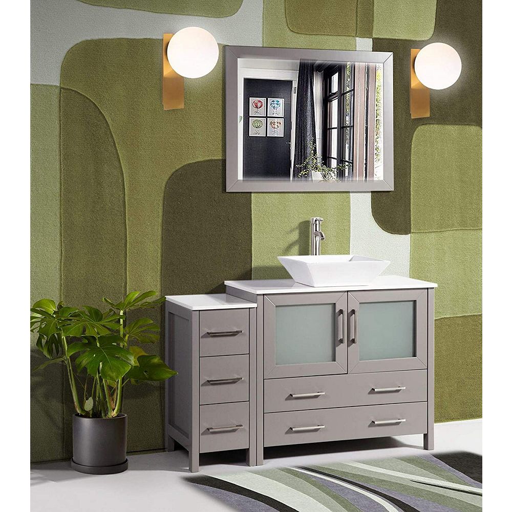 Vanity Art Ravenna 48 inch Bathroom Vanity in Grey with ...