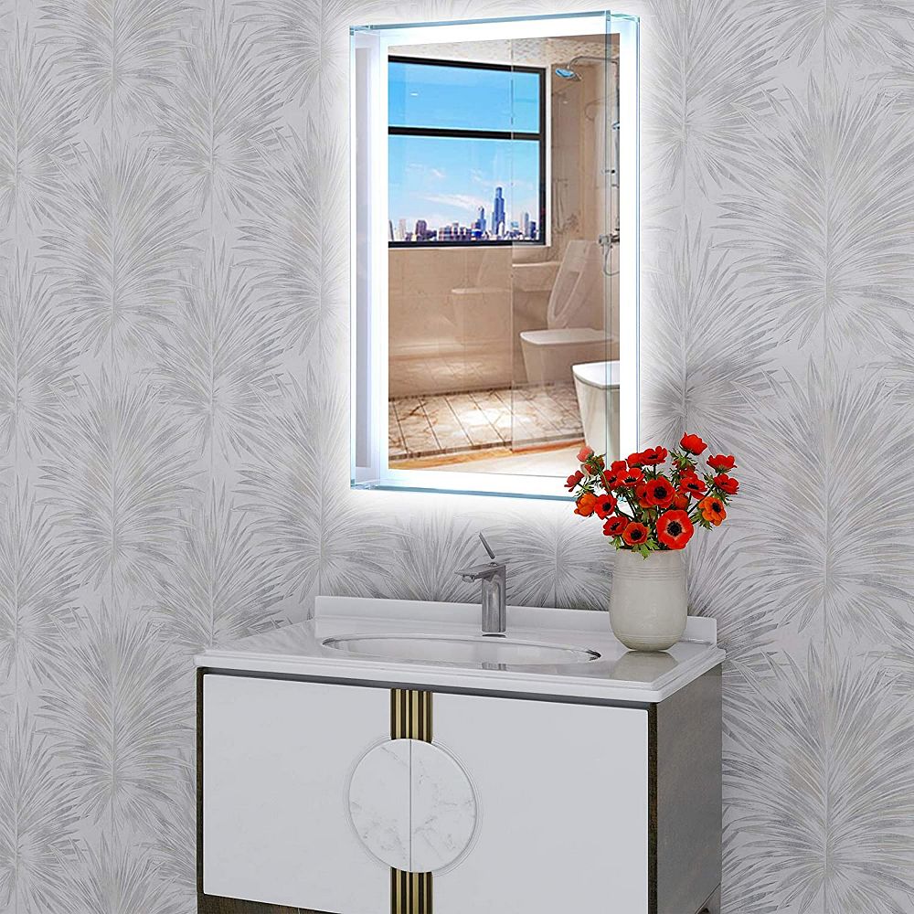 Vanity Art LED mirror with touch sensor. 5500K LED. 7 lumen for each LED, each LED 0.7W, t