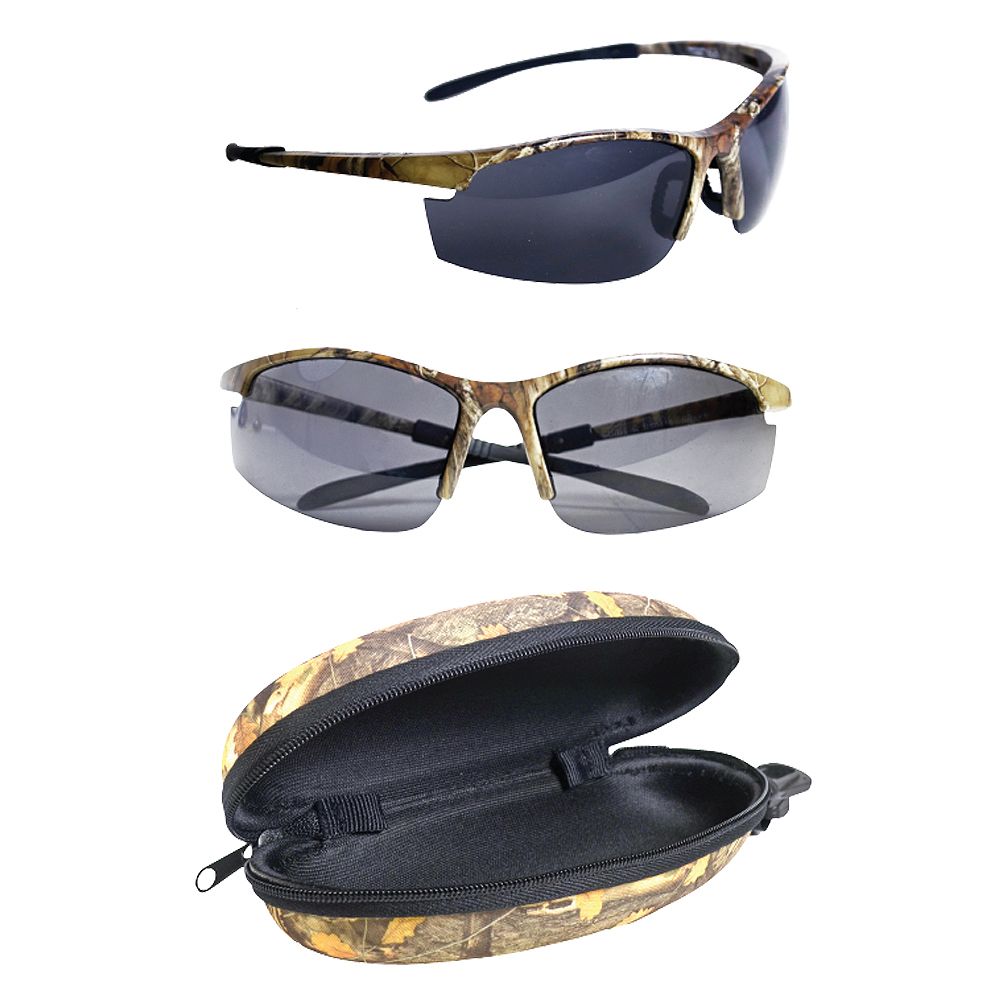 Shadedeye Polarized Camo Sunglasses with Hard Black Case (2Pack) The