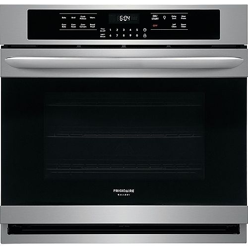 30-inch Single Electric Wall Oven Self-Cleaning with Convection in Stainless Steel