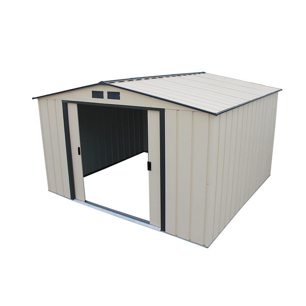 duramax eco 10 ft.w x 10 ft.d galvanized steel shed the