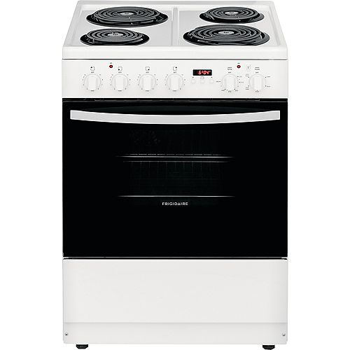 24-inch 1.9 cu. ft. Freestanding Electric Coil Range in White