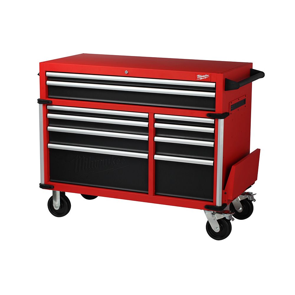 Milwaukee Tool 46 Inch High Capacity Industrial 10 Drawer Steel Mobile