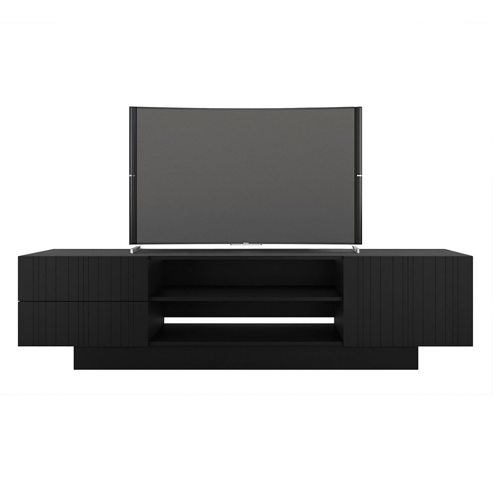 Nexera Galleri 72inch TV Stand in Black The Home Depot Canada