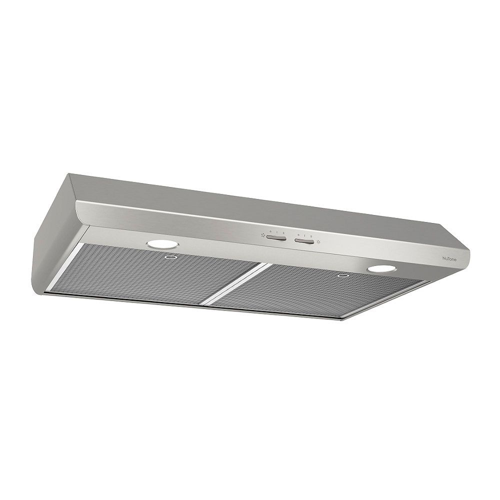 BroanNuTone Hotte de cuisine sous les armoires de 30 po, 300 PCM avec option sans conduit BroanNuTone Hotte de cuisine sous les armoires de 30 po, 300 PCM avec option sans conduit