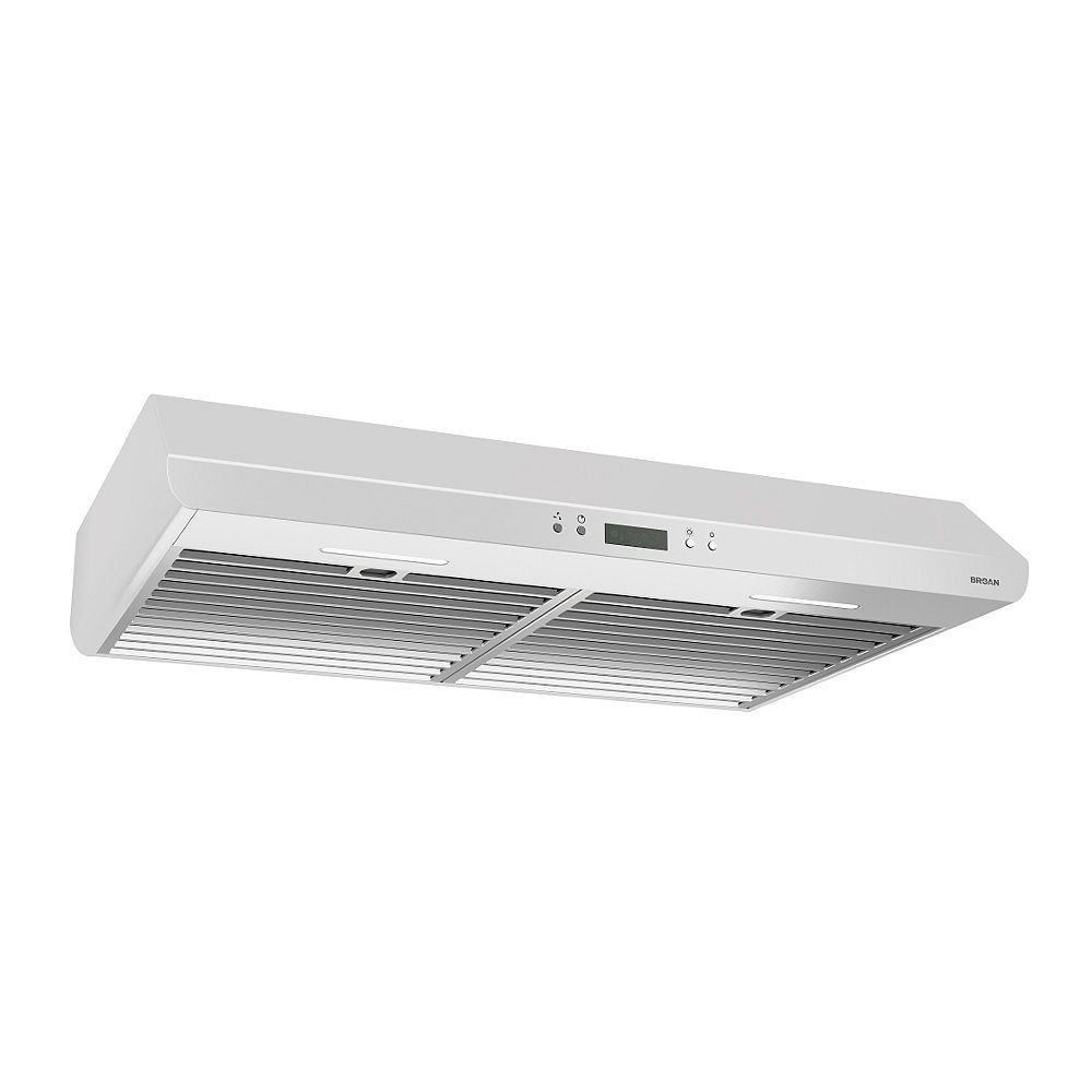Broan 36 Inch 400 Cfm Under Cabinet Range Hood In White The Home Depot Canada