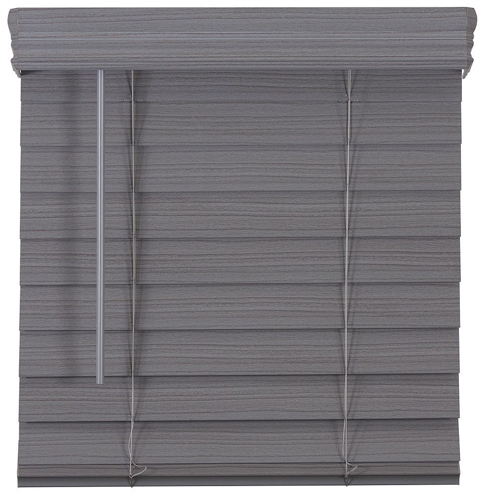 Home Decorators Collection 25 Inch Cordless Premium Faux Wood Blind Grey 5625 Inch X 48 7334