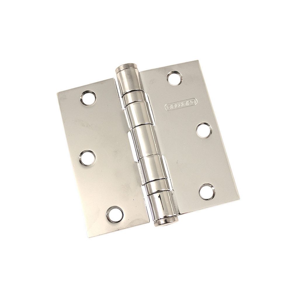 Onward Full Mortise Ball Bearing Butt Hinge, Chrome (2Pack) The Home