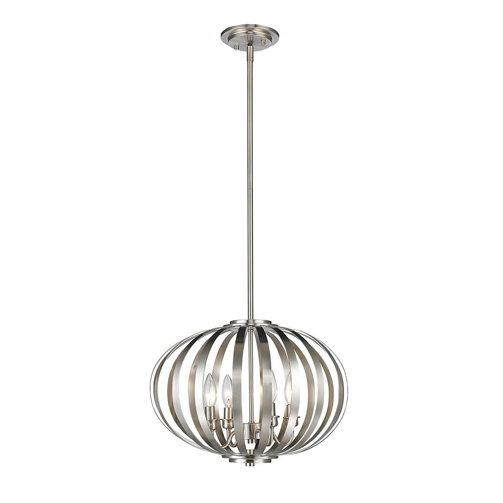 Filament Design 4 Light Brushed Nickel Pendant 15 Inch The Home