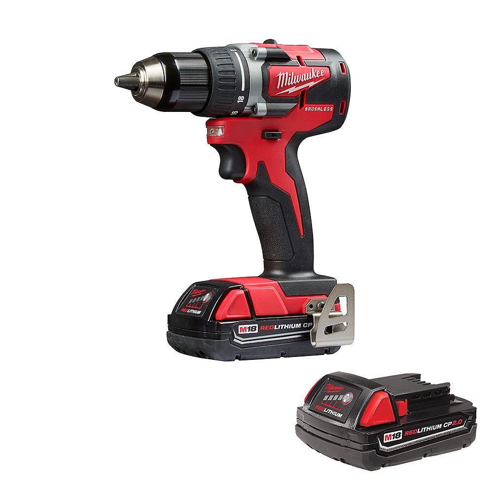 Milwaukee Tool M18 18V Lithium-Ion Brushless Cordless Compact 1/2-Inch ...