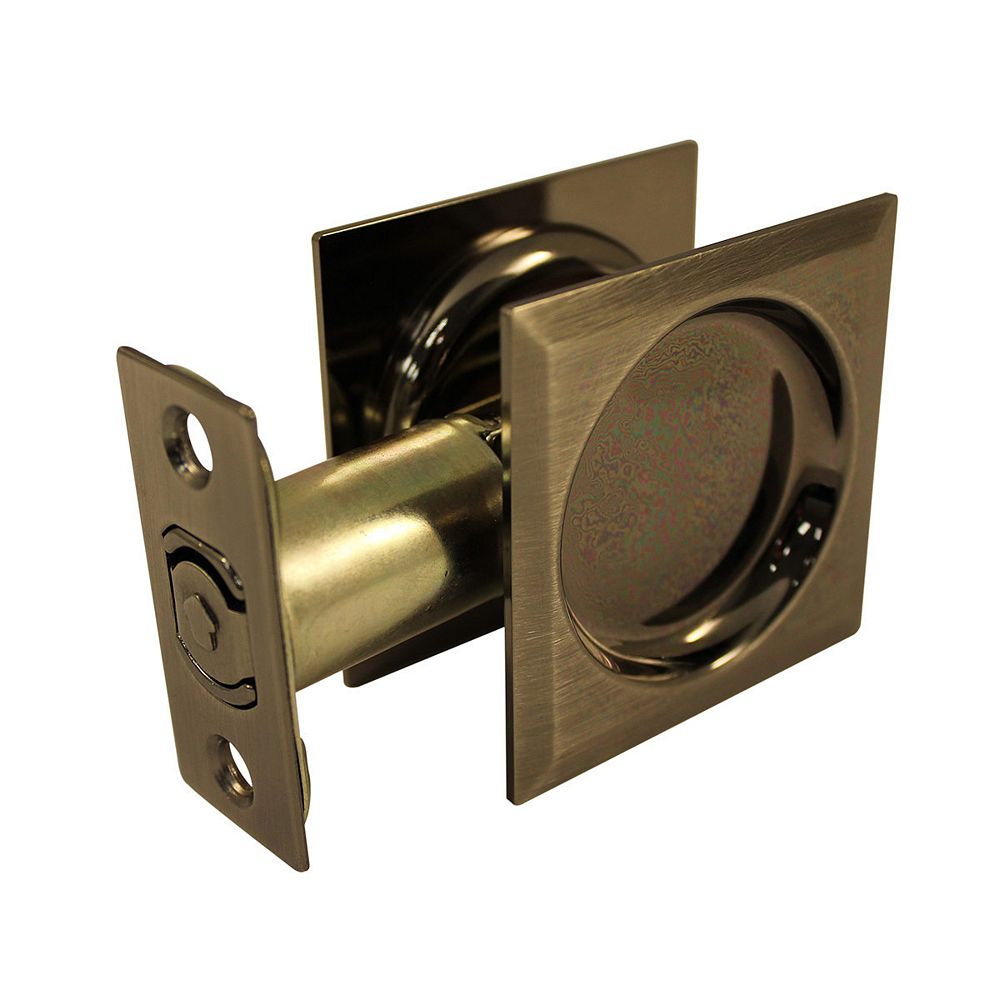 Onward Pocket Door Pull Square Passage, Antique Nickel The Home Depot Canada