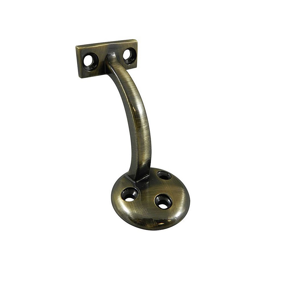 Onward 3-5 32 Inch Handrail Bracket, Antique Brass 