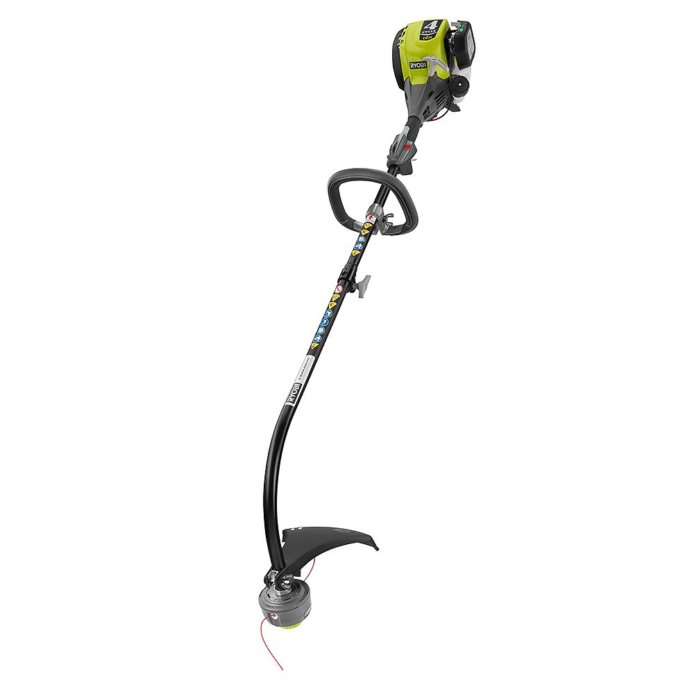 Ryobi 4 Cycle 30cc Attachment Capable Curved Shaft Gas Trimmer The