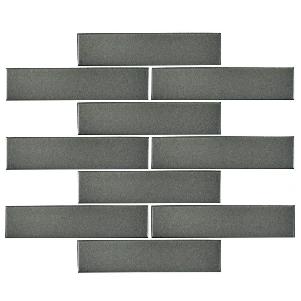 Merola Tile Metro Soho Subway Matte Grey 1 3 4 Inch X 7 3 4 Inch Porcelain Floor And Wall The Home Depot Canada