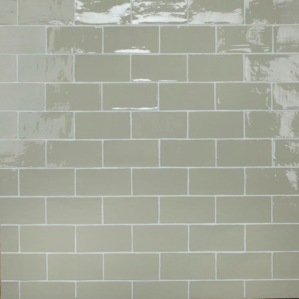 Merola Tile Chester Sage 3-inch x 6-inch Ceramic Wall Tile (5.5 sq. ft ...