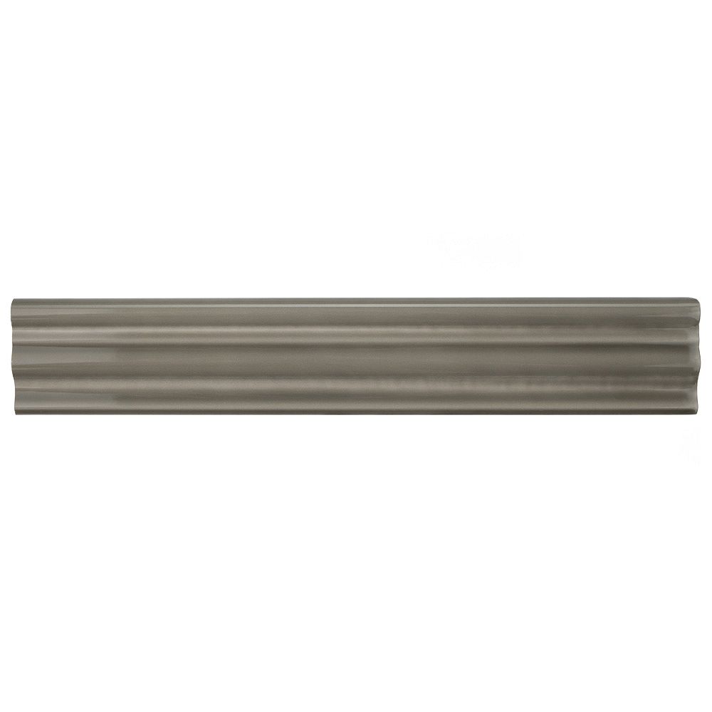 Merola Tile Chester Grey 2 Inch X 12 Inch Chair Rail Ceramic Wall Trim Tile 5 1 Ln Ft The Home Depot Canada