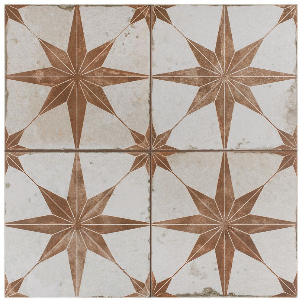 Merola Tile Kings Star Oxide 17-5/8-inch x 17-5/8-inch Ceramic Floor
