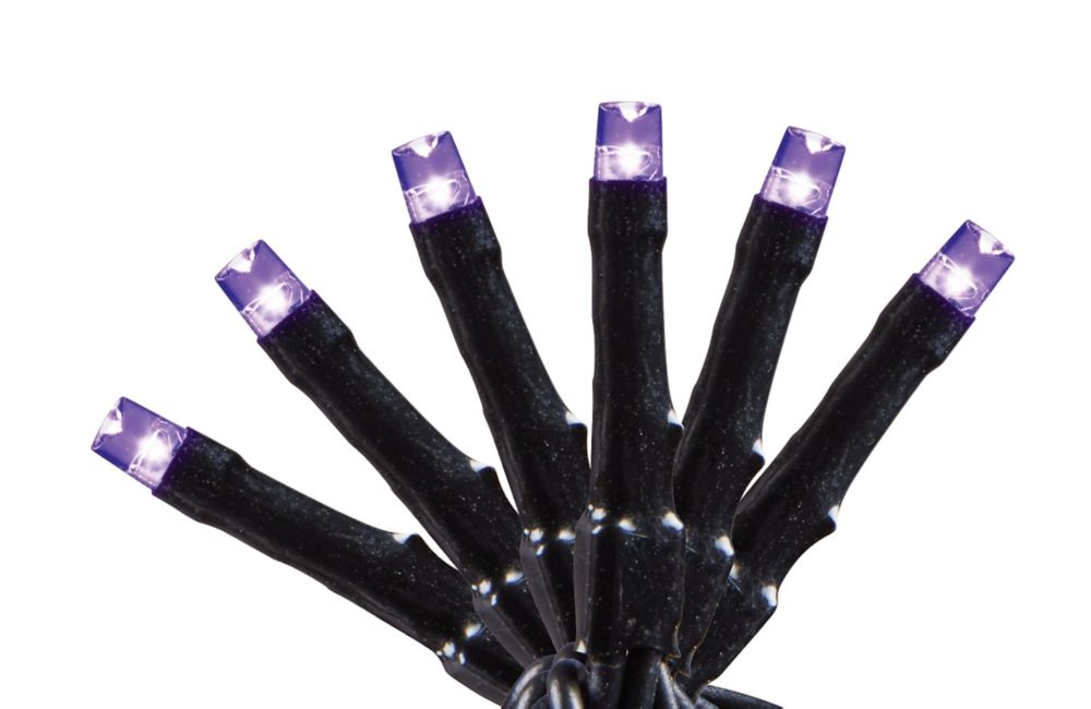 Home Accents Holiday 100Light Battery Operated Purple LED Halloween
