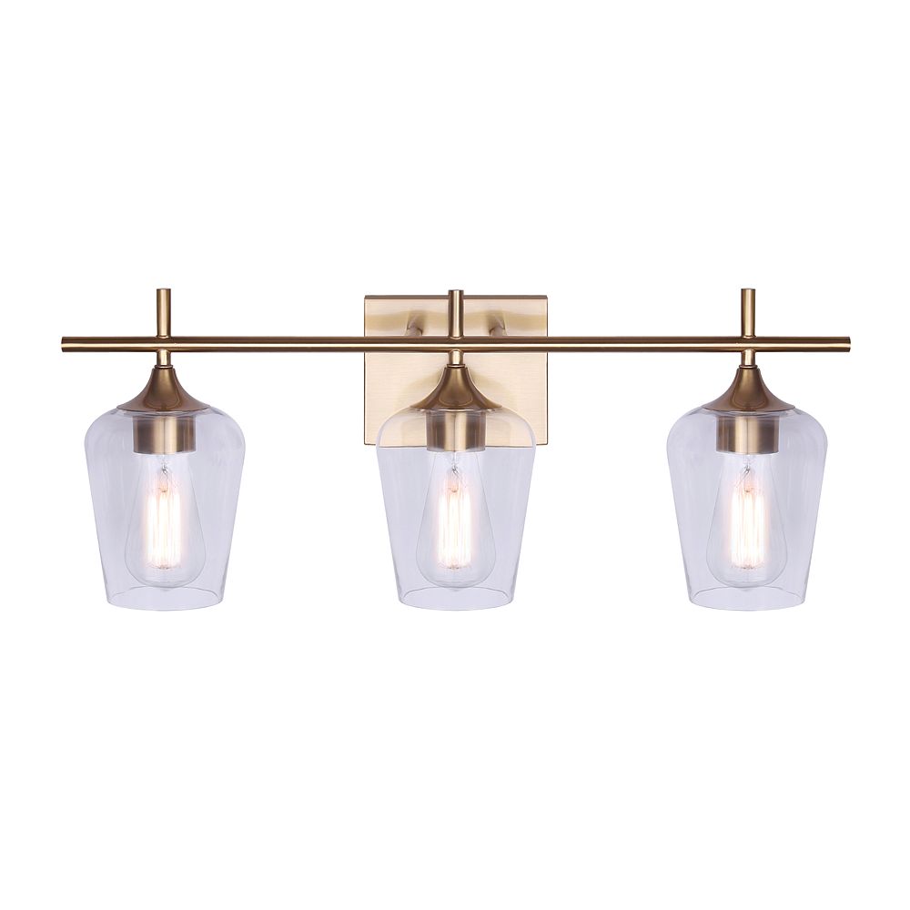 Home Decorators Collection Home Decorators Gabrielle 3-Light 60W Gold