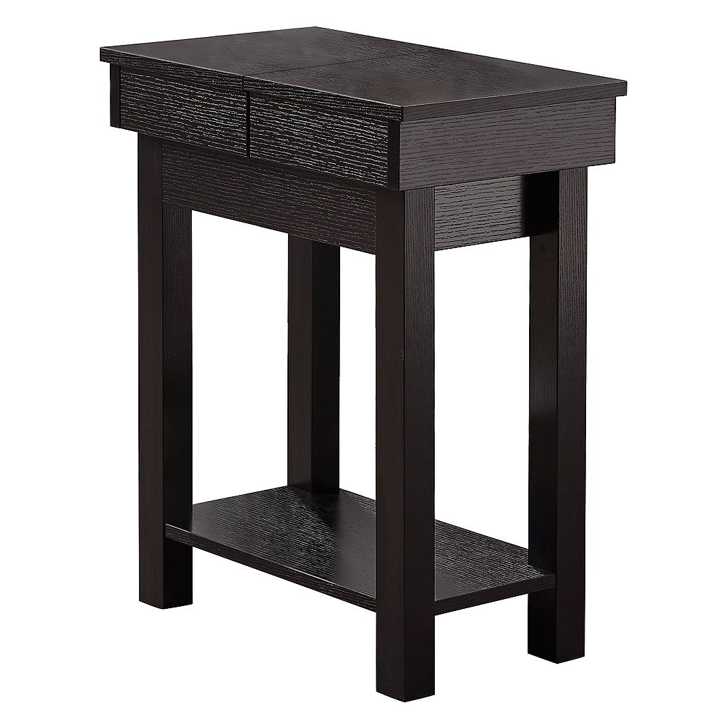 Monarch Specialties Accent Table 24inch H Cappuccino With Storage