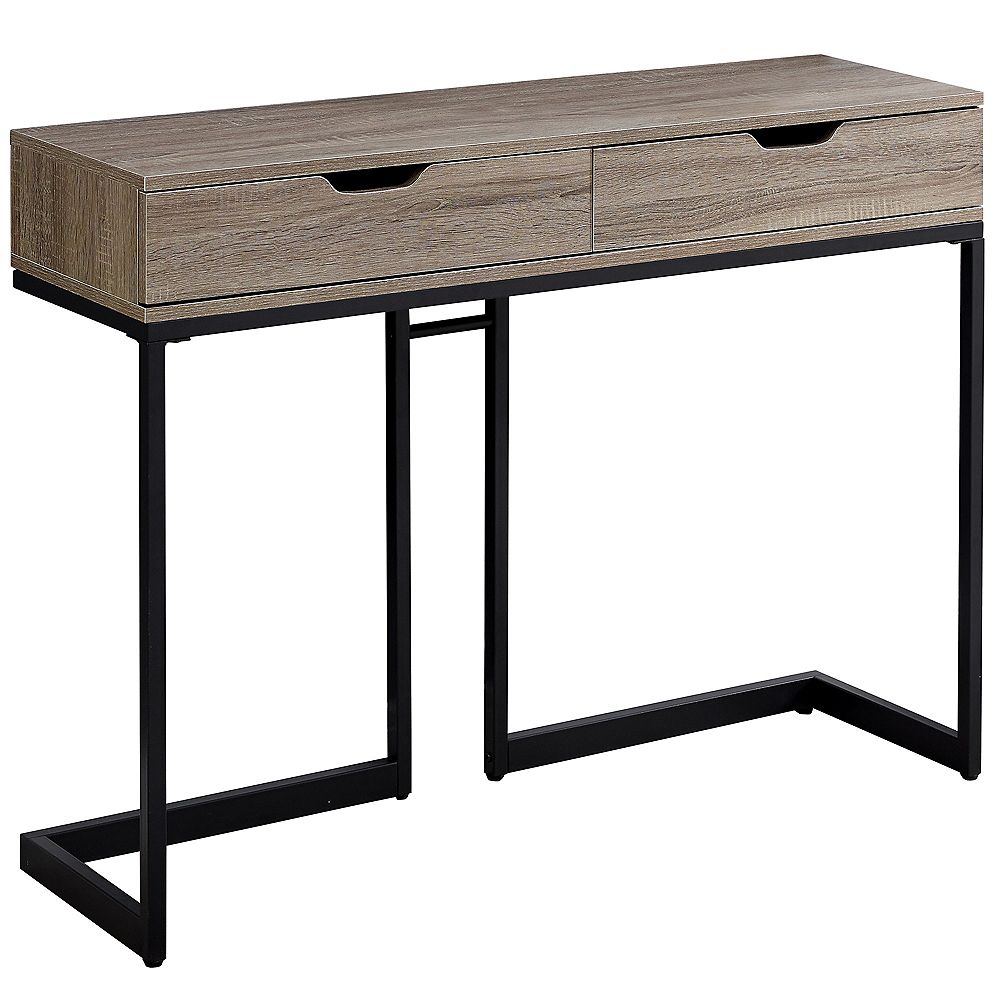 Monarch Specialties Accent Table 42 Inch L Dark Taupe Black Hall Console The Home Depot Canada