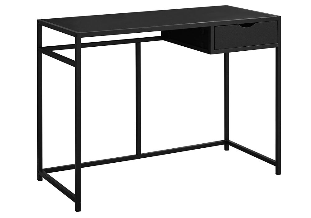 black metal desk