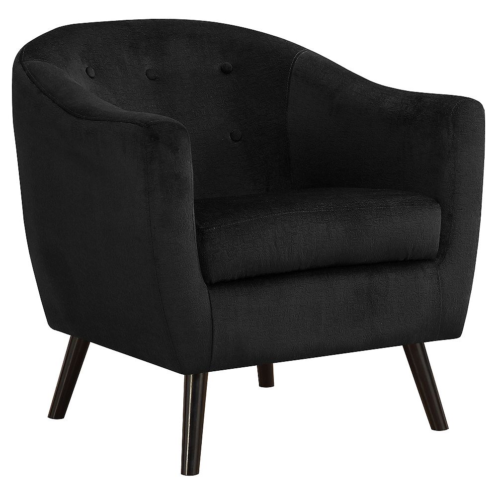 Monarch Specialties Accent Chair Black Mosaic Velvet The Home Depot