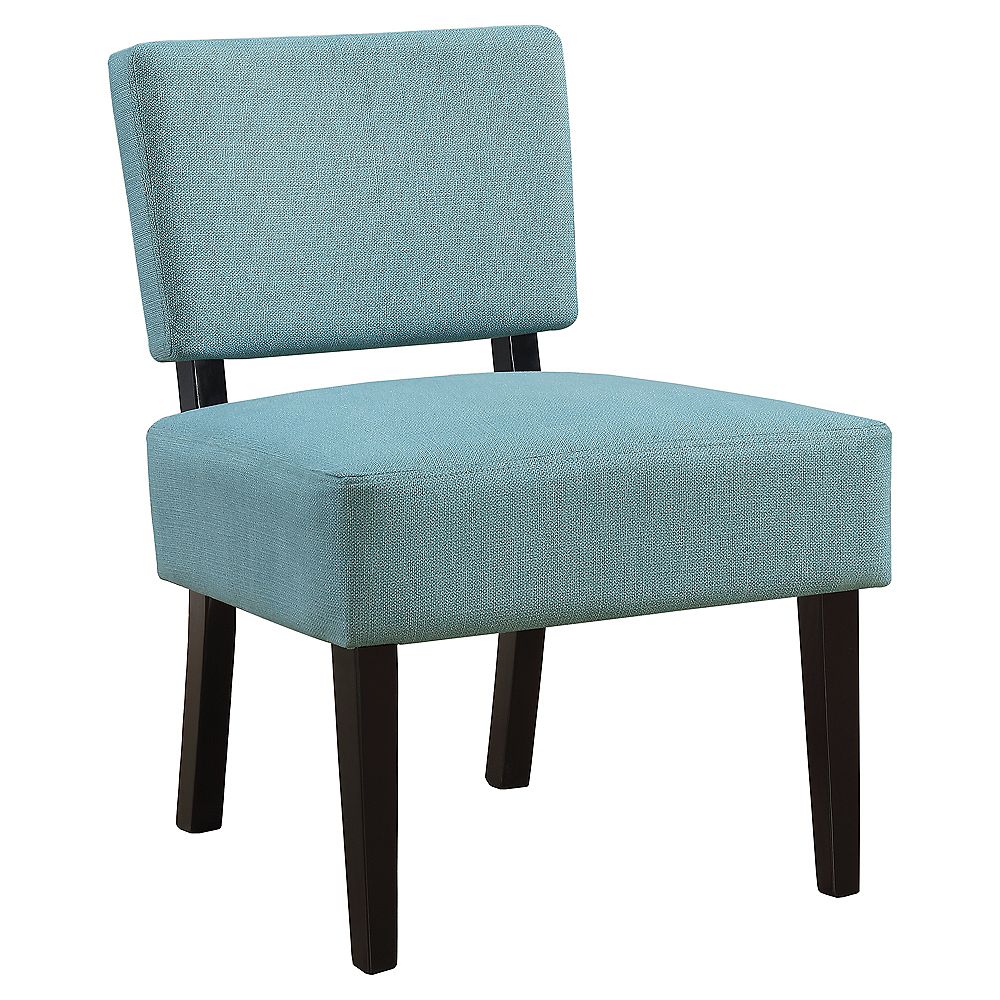 Monarch Specialties Accent Chair Teal Fabric The Home Depot Canada