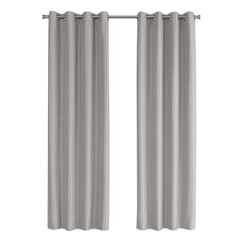 Monarch Specialties Curtain Panel - 2-Piece 52-inch W X 95-inch H ...