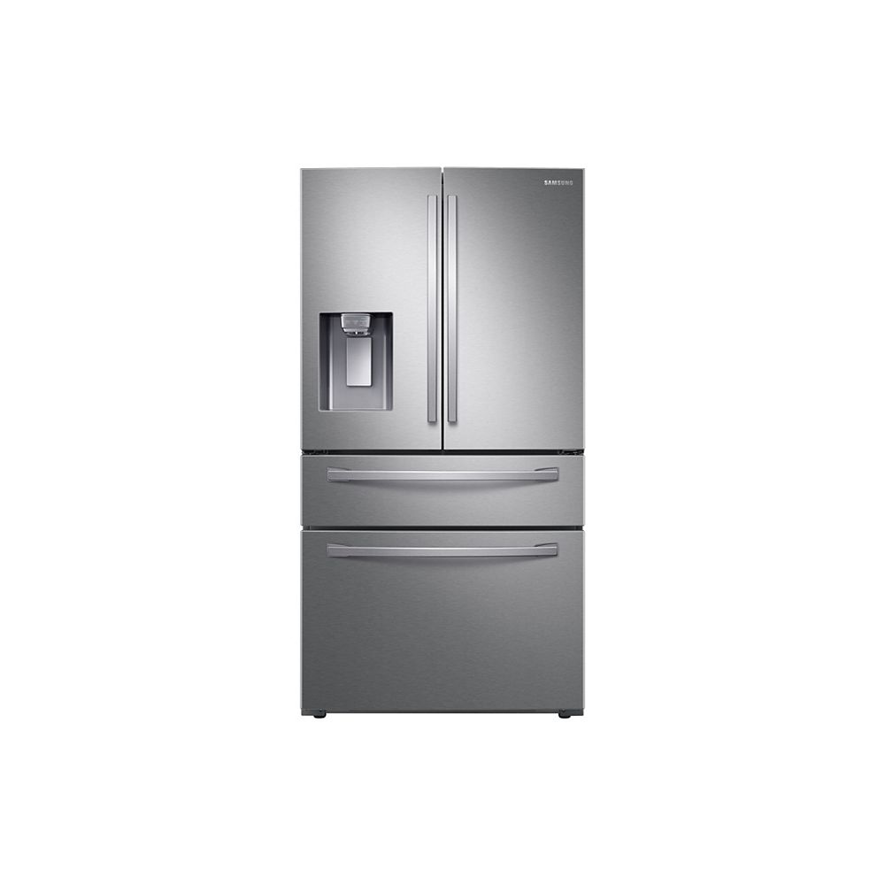 Samsung 36 Inch W 23 Cu Ft French Door Refrigerator In Stainless Steel Counter Depth E The Home Depot Canada
