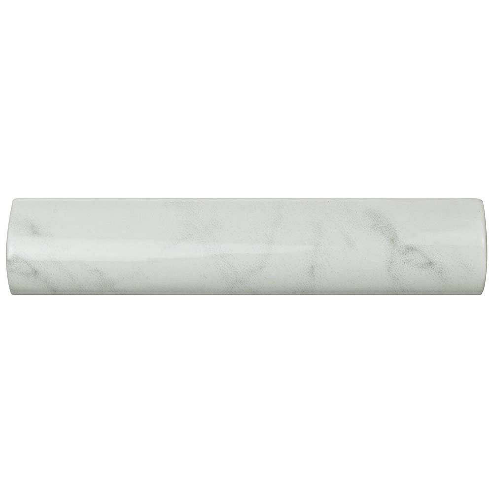 Merola Tile Classico Carrara Glossy Pencil Bullnose 1 14 Inch X 6 Inch Ceramic Wall Trim 