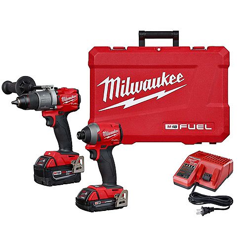 M18 FUEL 18V Li-Ion Brushless Cordless Hammer Drill and Impact Driver Combo Kit (2-Tool)