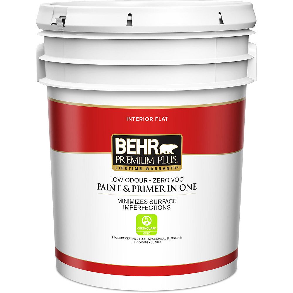 Behr Premium Plus Interior Flat Paint & Primer in One Deep Base, 18.9