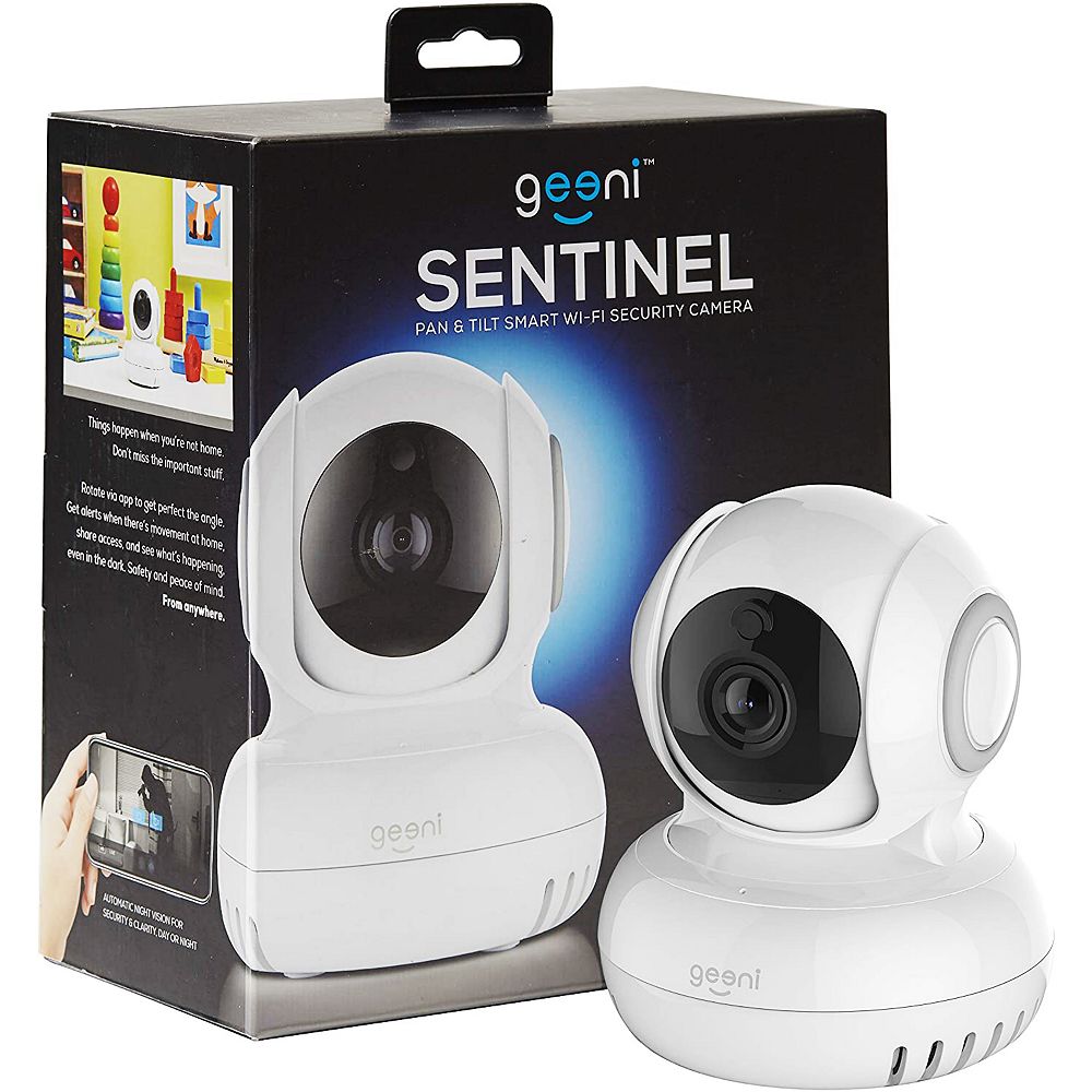Geeni Caméra de sécurité intelligente WiFi SENTINEL panoramique et inclinable Home Depot Canada