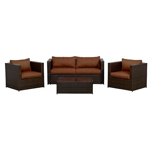 Palisades 4-Piece Club Chair Patio Conversation Set